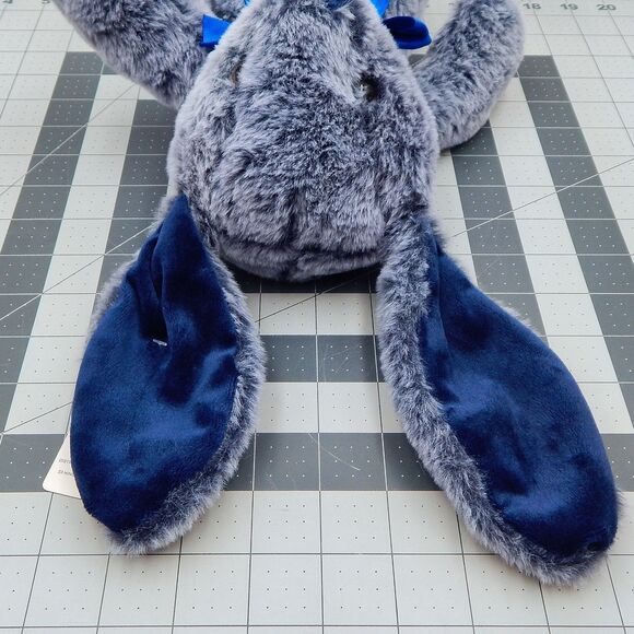 Kaisiyang Blue Bunny Rabbit Plush Bow Tie Seated Stuffed Animal 9 Inch Tag - Picture 11 of 12